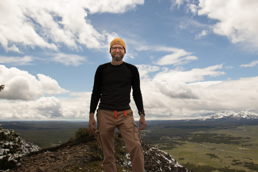 Inspirational Speaker Shawn Ellis at the top of the mountain - Yellowstone National Park